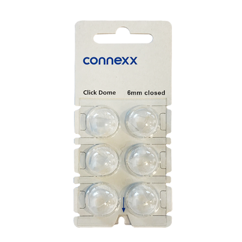 6mm Closed Click Domes for Siemens, Miracle Ear & Rexton Hearing Aids - 6 Pack