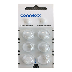 8mm Closed Click Domes for Siemens, Miracle Ear & Rexton Hearing Aids - 6 Pack