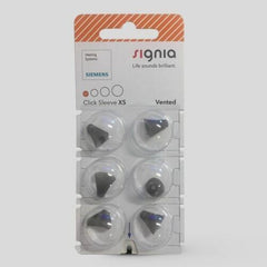 Siemens, Costco, Rexton, Signia XS Vented Click Sleeve - 6 Pack