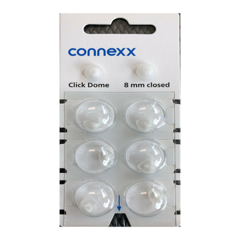 8mm Closed Click Domes for Siemens, Miracle Ear & Rexton Hearing Aids - 6 Pack