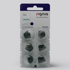 Siemens, Costco, Rexton, Signia Large Closed Click Sleeve - 6 Pack