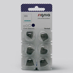 Siemens, Costco, Rexton, Signia Large Vented Click Sleeve - 6 Pack