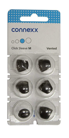 Siemens, Costco, Rexton, Signia Medium Vented Click Sleeve - 6 Pack