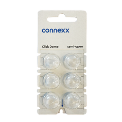 Semi-Open Click Domes for Siemens, Miracle Ear & Rexton Hearing Aids - 6 Pack