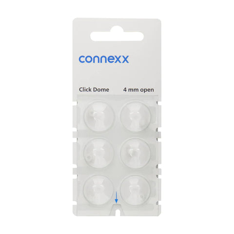 4mm Open Click Domes for Siemens, Miracle Ear & Rexton Hearing Aids - 6 Pack